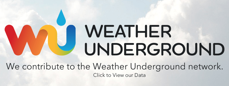 We contribute our weather data to Weather Underground to help meterologists and enthusiasts.