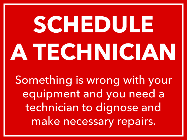 Service Call: Is something not working right? Get a technician out to your home to address the problem. In most cases we can get to you same day.