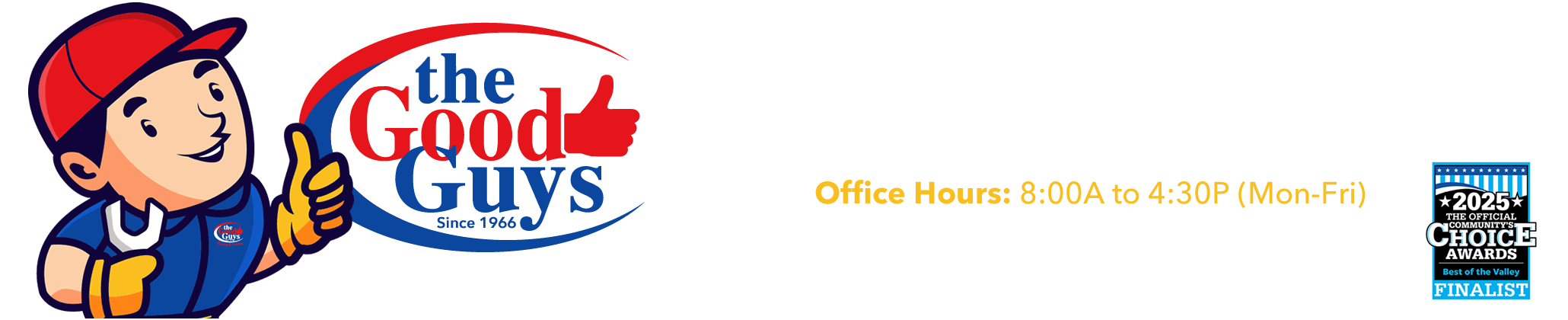 The Good Guys Heating and Cooling -- 920-734-1436, Serving Appleton, Fox Valley area, Hours: 8AM to 4:30PM, 24/7 Emergency Service.
