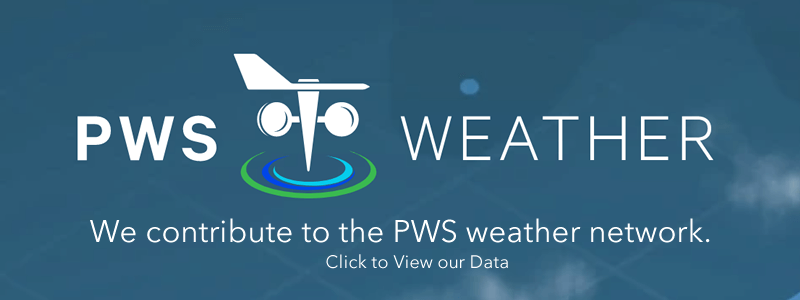 We contribute our weather data to PWS Weather which helps professional meterological services and analytic companies.